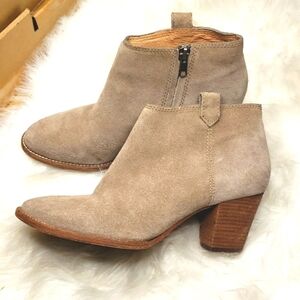 Madewell The Billie Boot in Suede F5045 8.5 tan